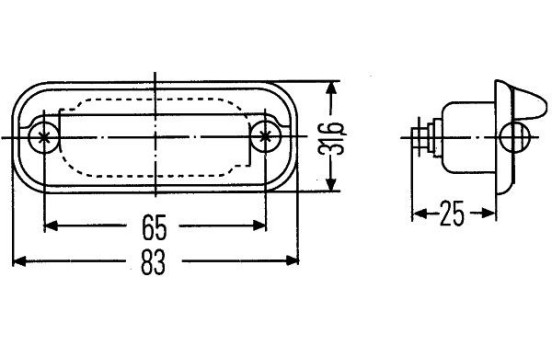 Lámpara de matrícula 2KA 001 378-041 Hella