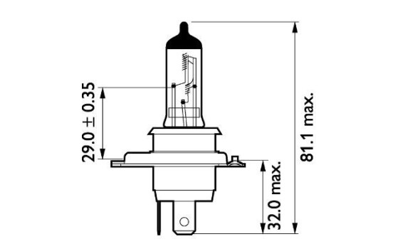 Phillips Masterduty H4, 24V75/70W, Imagen 3