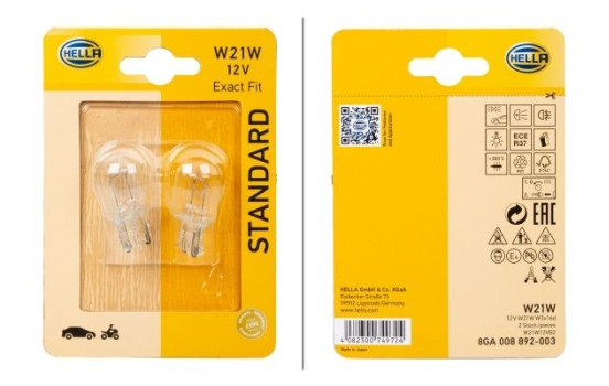 Hella Standard W21W, 12V21W (2 unidades)