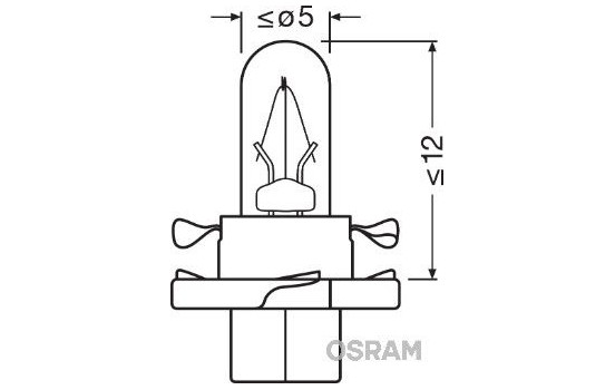 Línea original de Osram BX8.4d12V 1.2W, Imagen 4