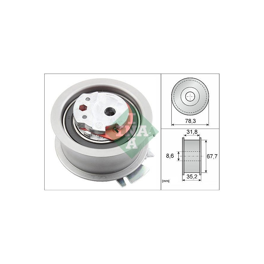 Galet tendeur de courroie de distribution 531 0628 30 INA pour VW AUDI SEAT JEEP - Image 4