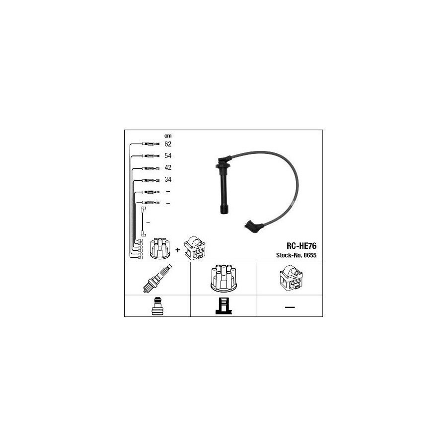 NGK  Fils de bougies / Faisceau d'allumage 8655 HONDA HR-V