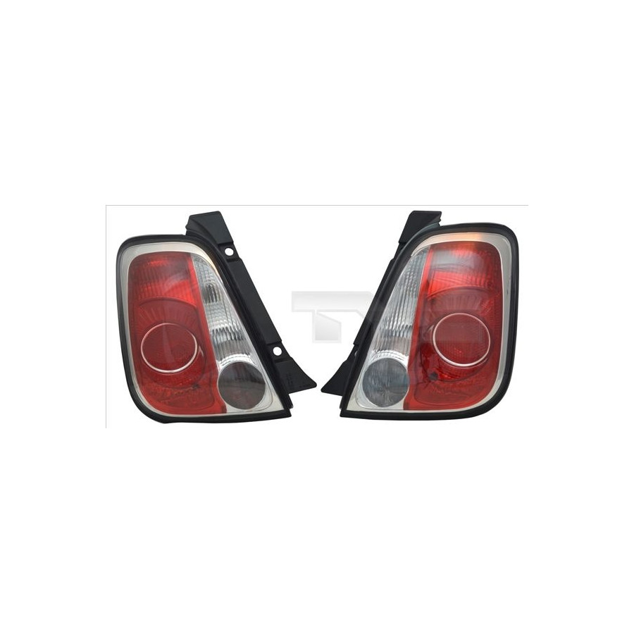 Feu Arrière Droite pour Abarth FIAT 500 Hayon (2007-2015) - TYC 11-11283-21-2 - Image 4