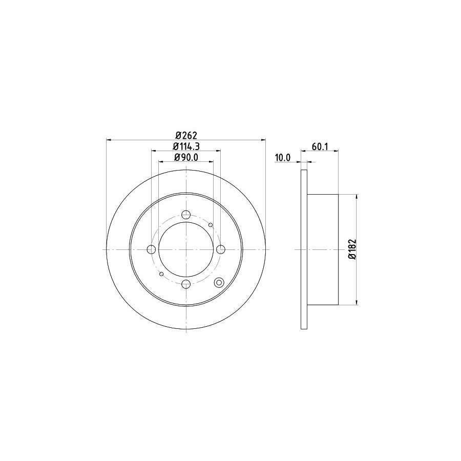 2 Disques de Frein Plein Ø 90 MM 10 HELLA Convient pour U. A.Mitsubishi Galant - Image 3
