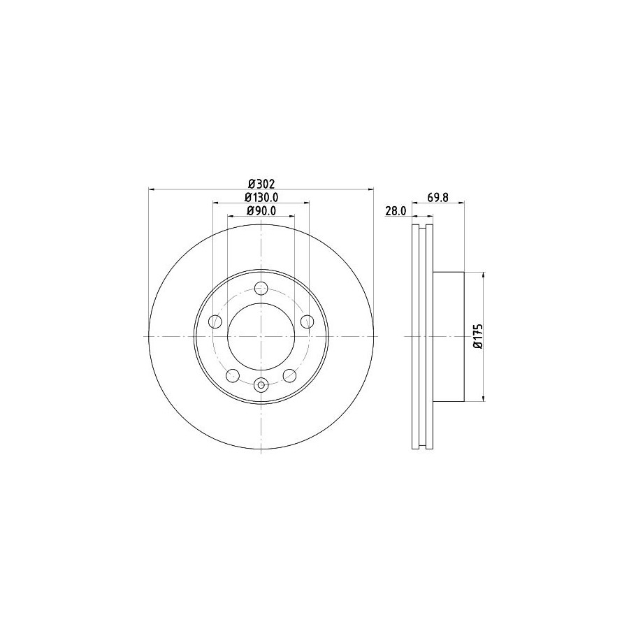 Hella Disque De Frein 8Dd355117121 Nissan;Opel;Renault;Vauxhall