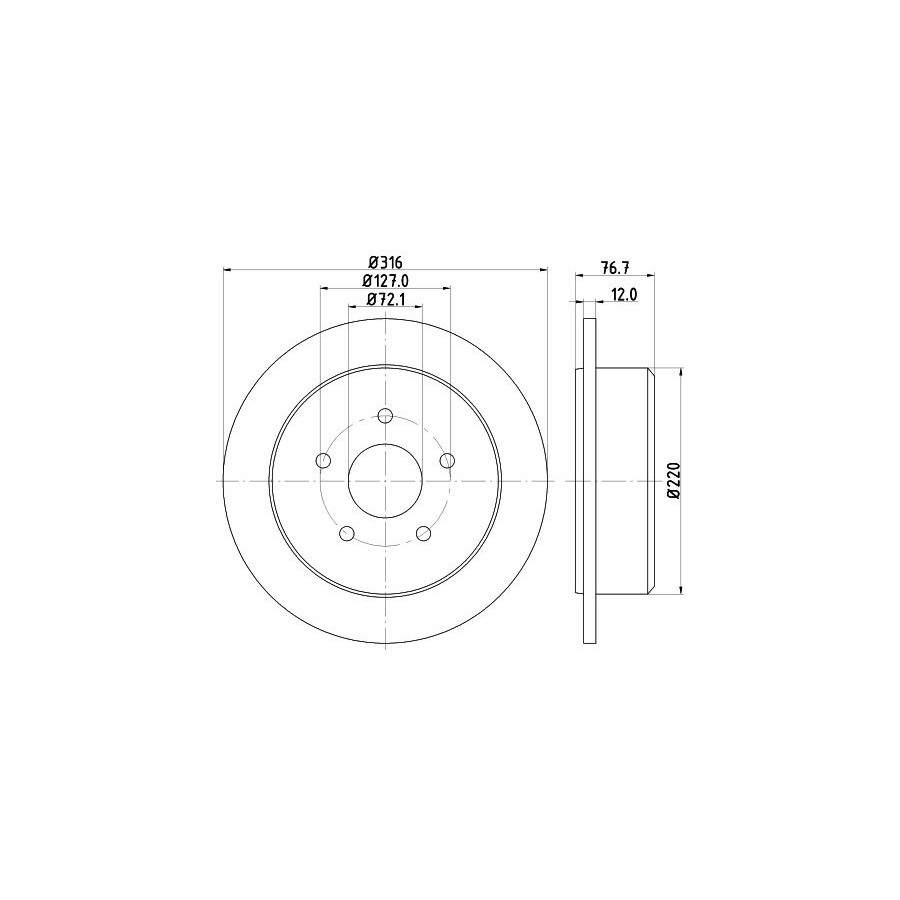 Hella Disque De Frein 8Dd 355 117-101 - Image 4