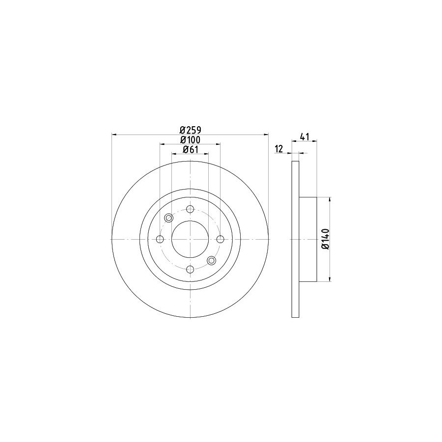 Hella Disque De Frein 8Dd355115271 Dacia;Renault;Smart