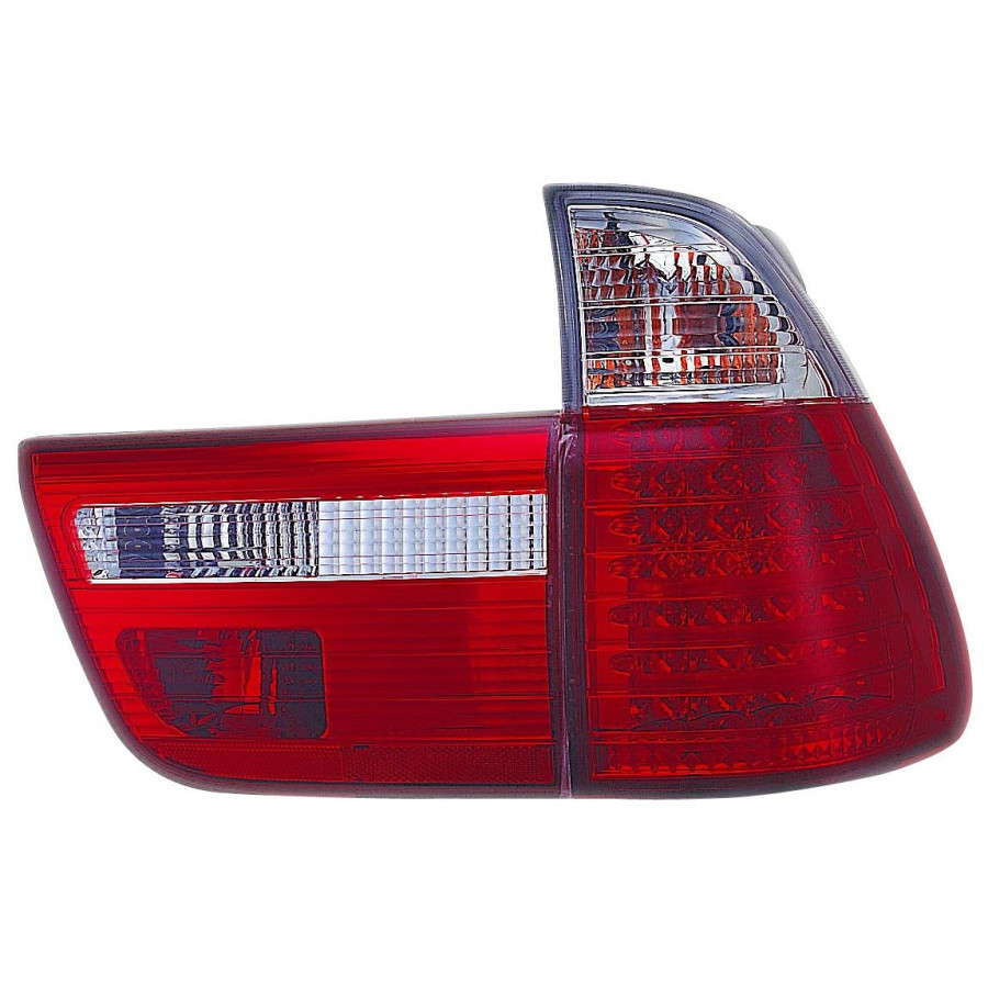 Set feux arrière à LED BMW X5 E53 2000-2002 - Rouge / Transparent DL BMR47LR AutoStyle