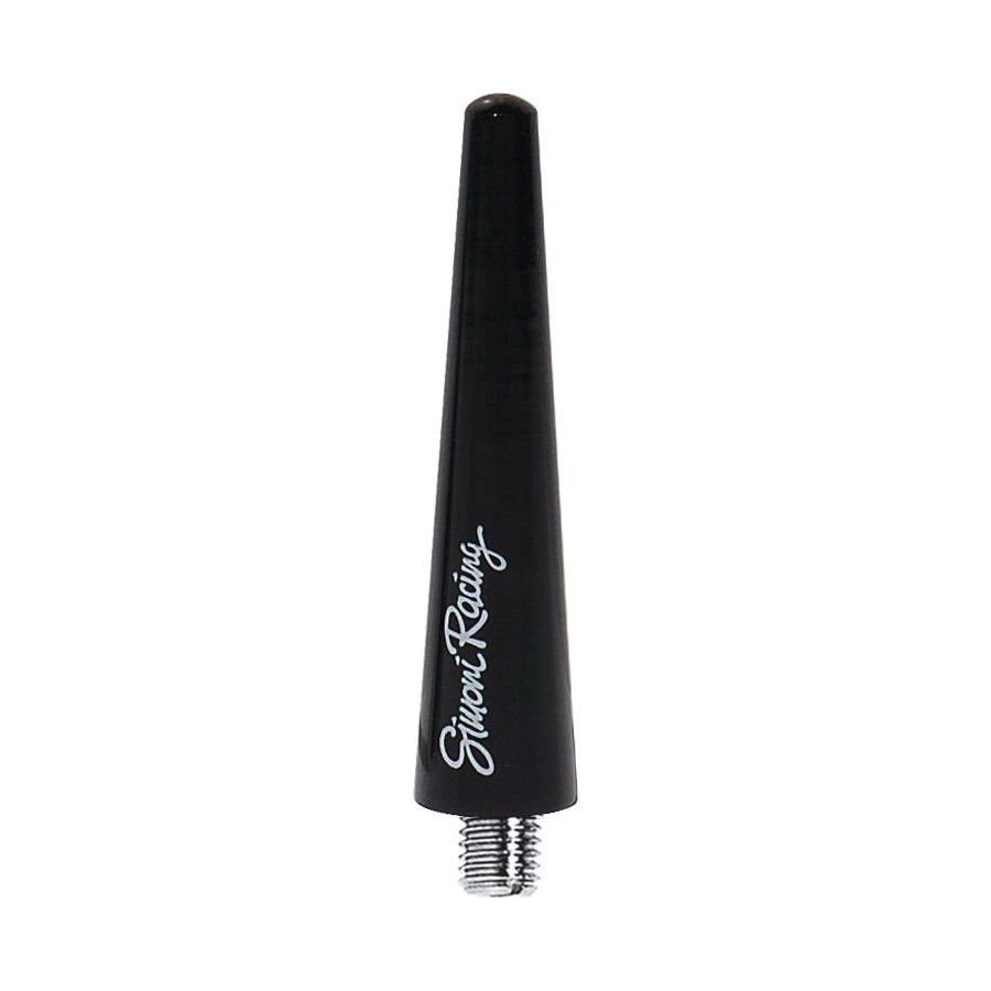 Antenne Simoni Racing en aluminium court - Noir - Longueur 6 cm