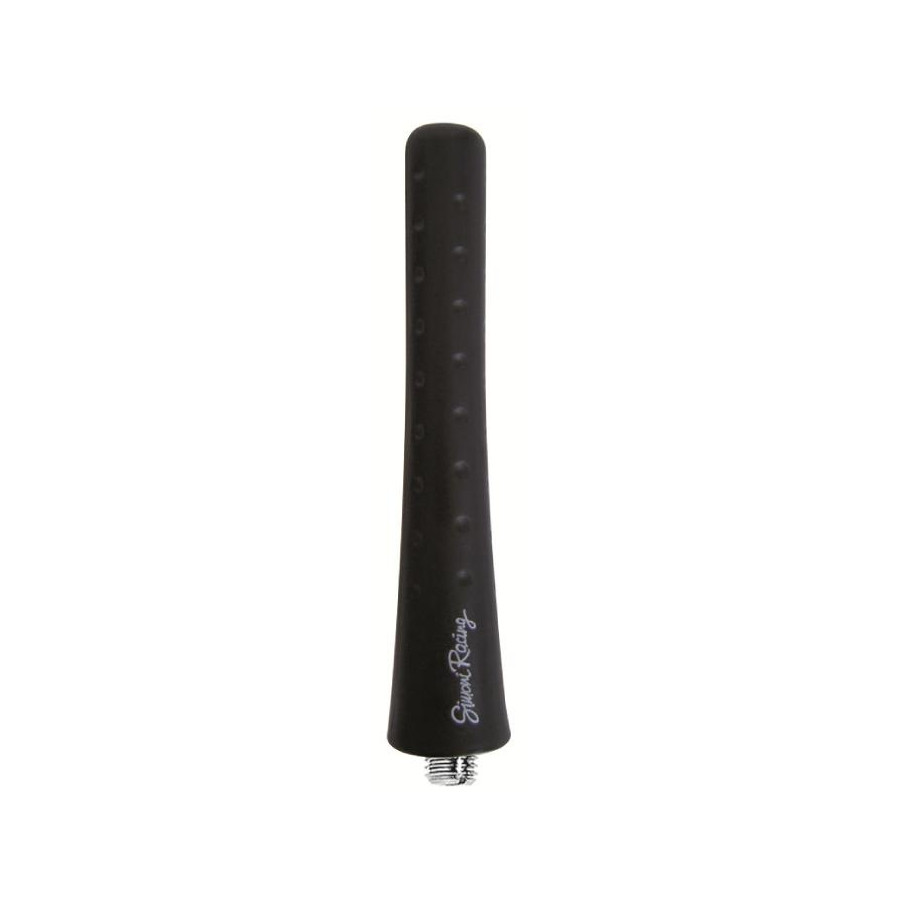 Antenne en aluminium Simoni Racing en caoutchouc - Noir - Longueur 8 cm