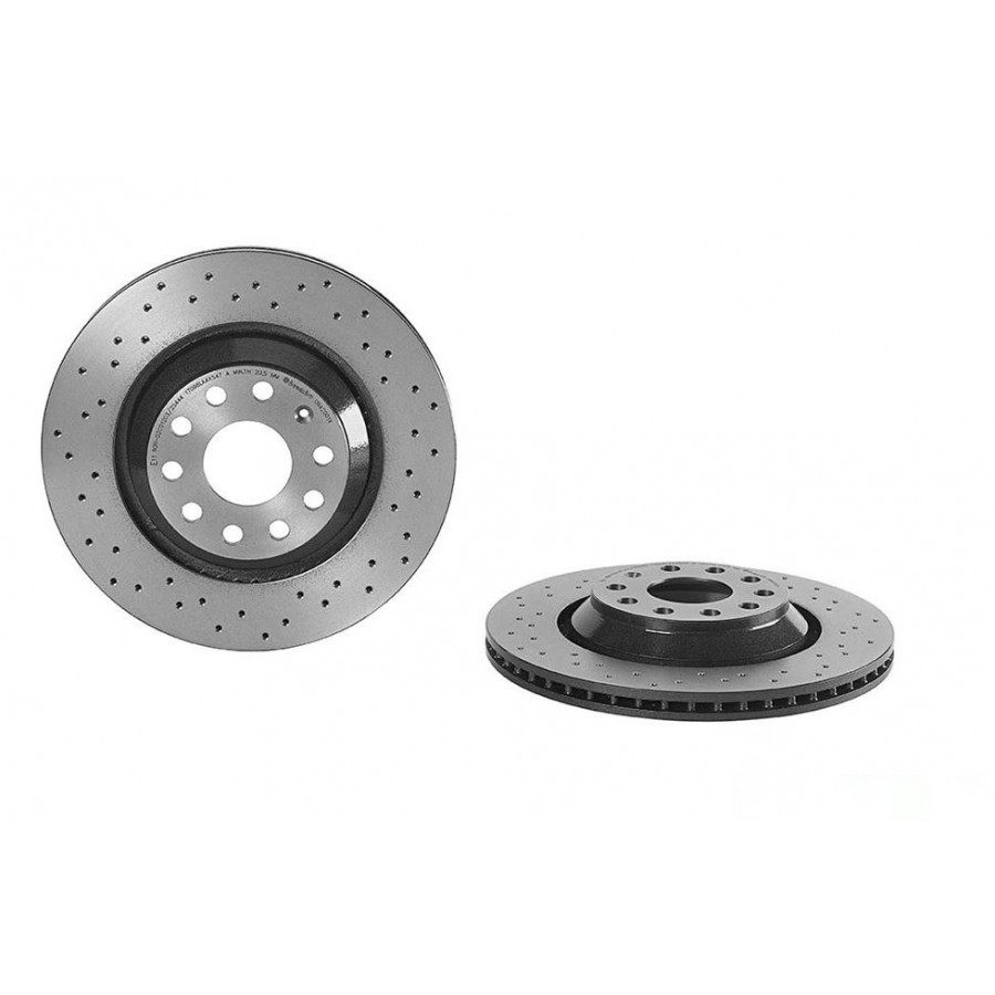 2x Disque de frein perforé/ventilé de l'intérieur 09.A200.1X BREMBO pour VW AUDI - Image 3
