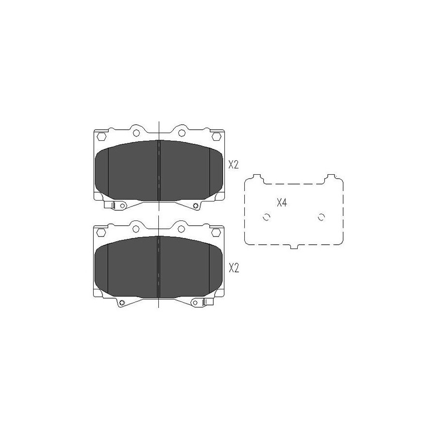 Kavo Parts Kit De Plaquettes De Frein, Frein À Disque Kbp-9049 Kbp9049 Lexus;Toyota