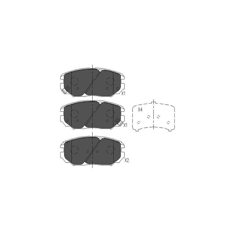 Kavo Parts Kit De Plaquettes De Frein, Frein À Disque Kbp-3020 Kbp3020 Hyundai;Kia