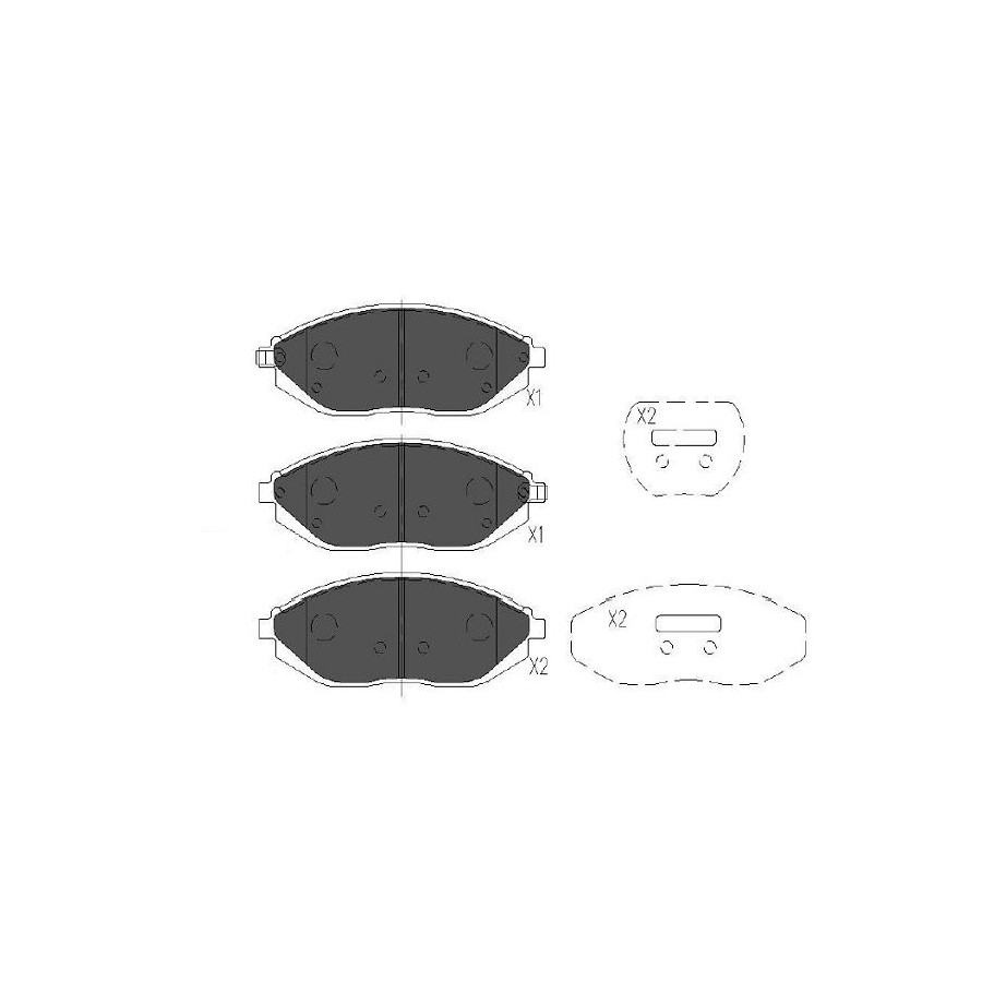 Plaquettes de frein KBP-1017 KAVO PARTS pour CHEVROLET SPARK - Image 3