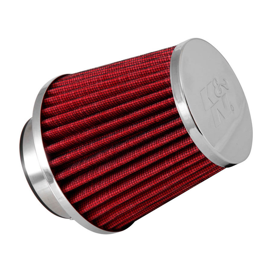 Filtre de remplacement universel K&N RG-Series avec 3 diamètres de connexion - Longueur 114 mm - Rouge (RG-1003RD-L