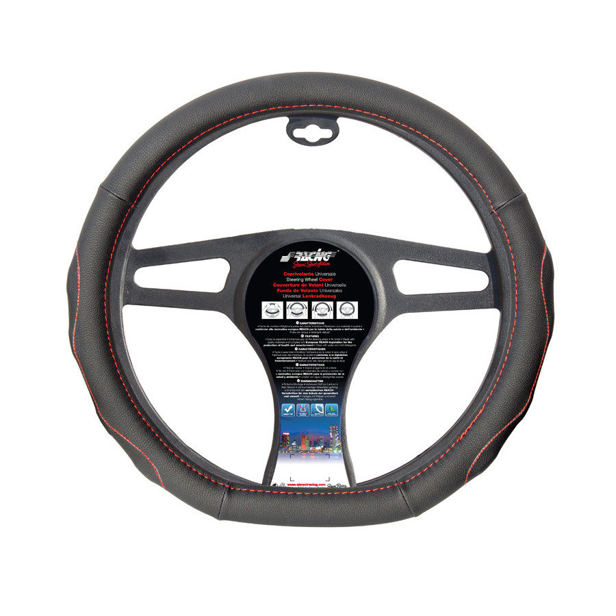 Couvre Volant Simoni Racing Compe Fond Plat Noir/Rouge