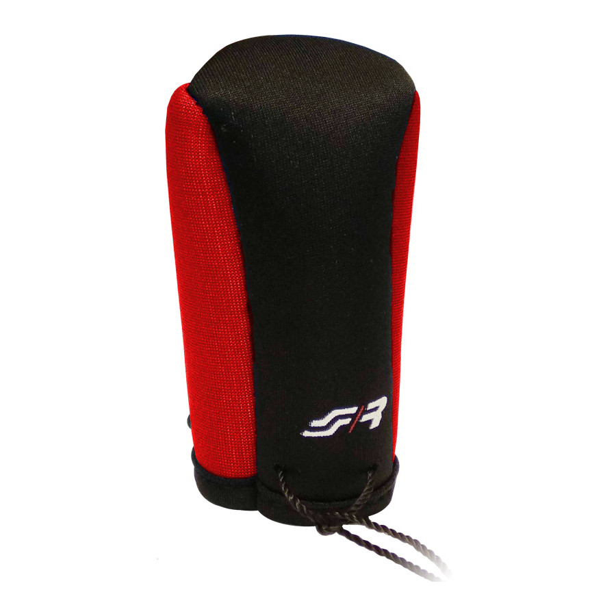 Couvre Pommeau de Vitesse Simoni Racing - Noir/Rouge + Logo SR
