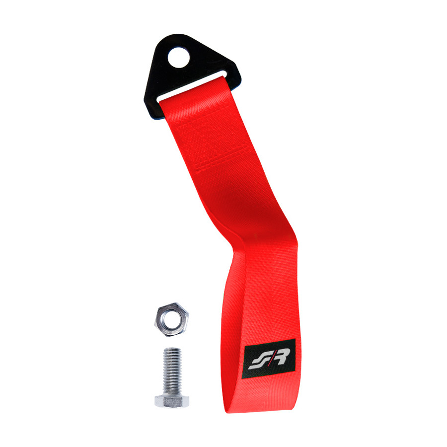Ceinture de remorquage Simoni Racing - Rouge - max.3000 kg - Longueur 28 cm