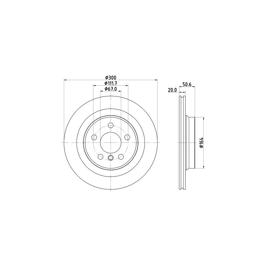 2 Disques de Frein Aéré Internement Ø 67 MM 20 HELLA Convient pour U. A. BMW X1 - Image 3