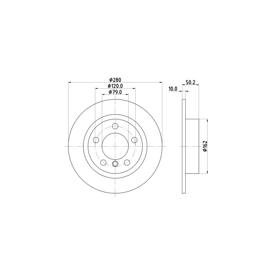 2x Disque de frein plein 8DD 355 123-001 HELLA pour MINI MINI COUNTRYMAN - Image 3