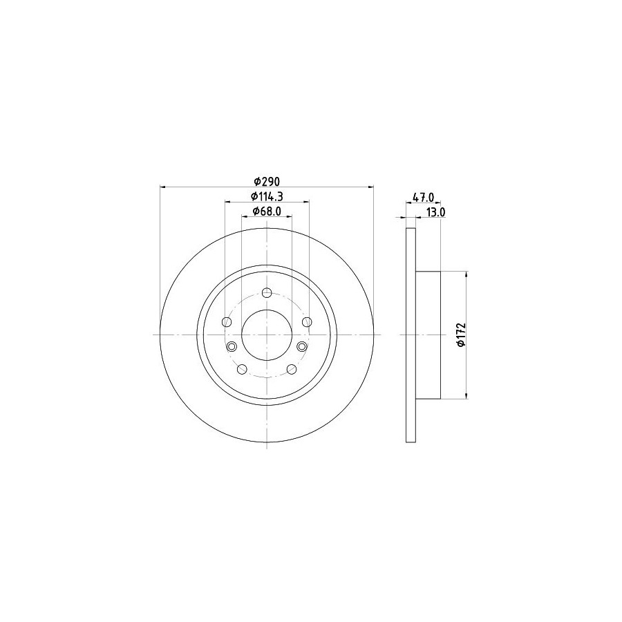 2x Disque de frein plein 8DD 355 122-771 HELLA pour NISSAN RENAULT - Image 3