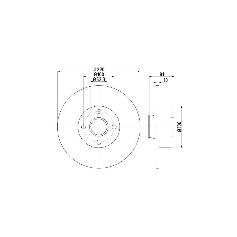 Hella Disque De Frein 8Dd355123271 Renault
