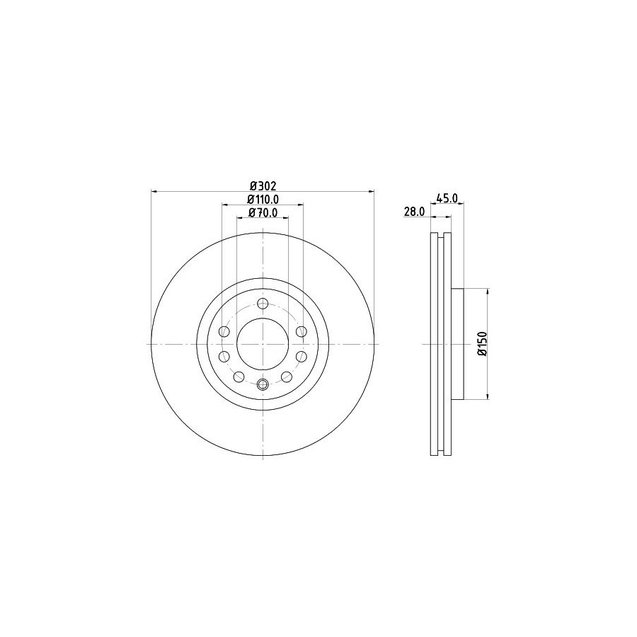 Hella Disque De Frein 8Dd 355 127-831 - Image 3