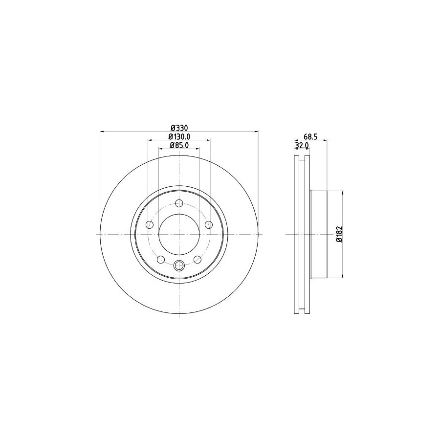 Hella Disque De Frein 8Dd 355 128-051 - Image 3