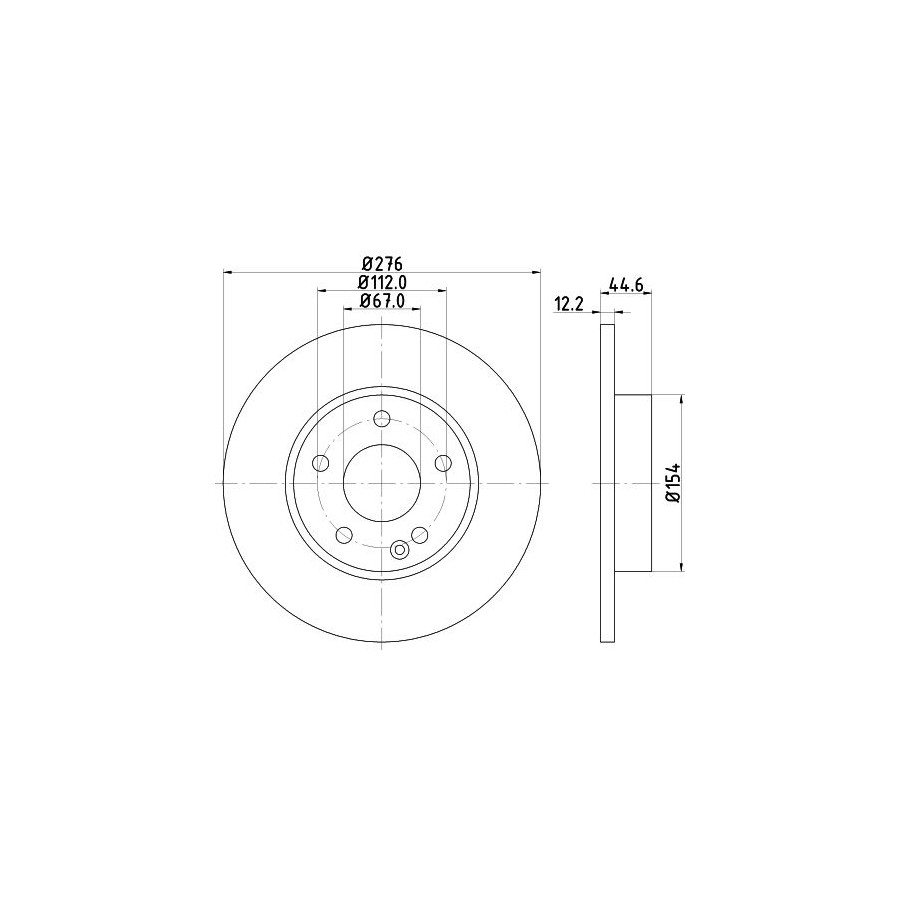 2x Disque de frein plein 8DD 355 128-261 HELLA pour MERCEDES-BENZ CLASSE A - Image 4