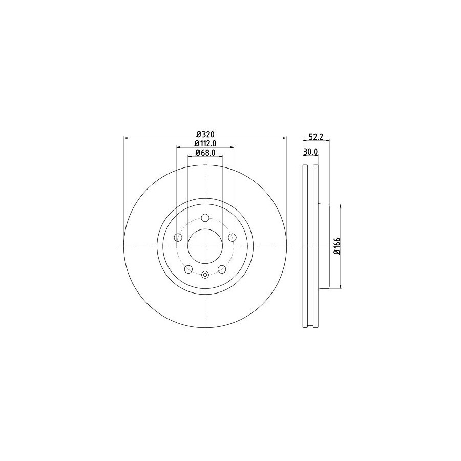 2 Disques de Frein Aéré Internement Ø 68 MM 30 HELLA Convient pour Etc A. Audi - Image 3