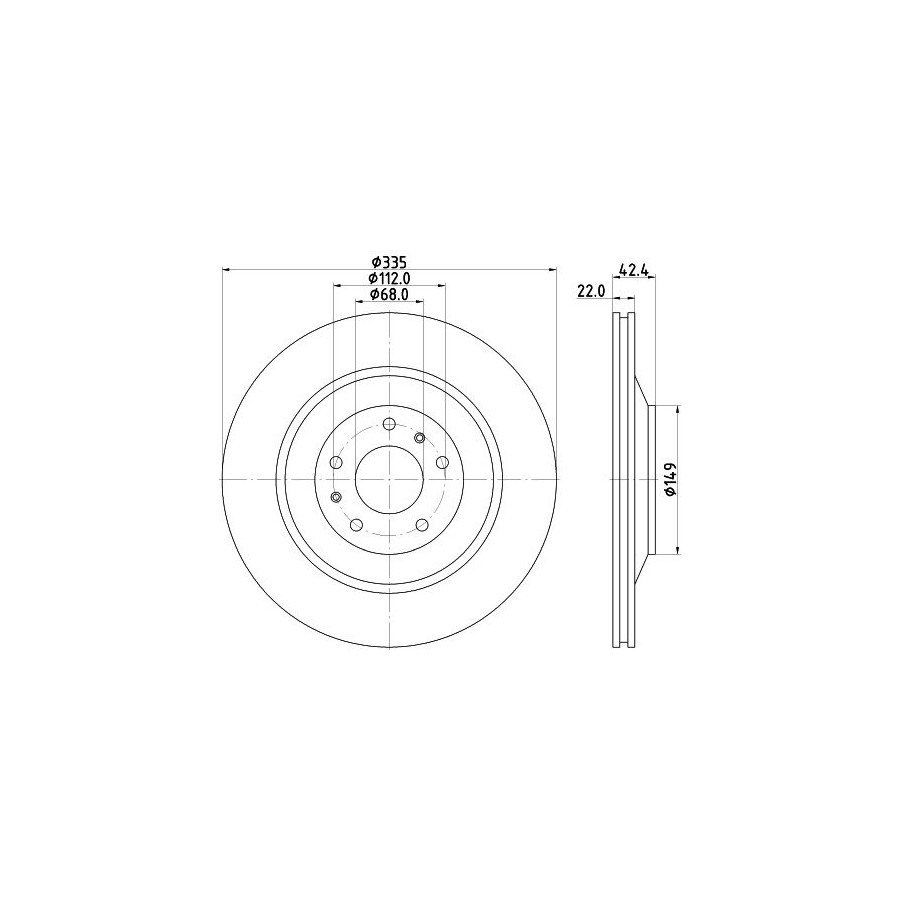 Hella Disque De Frein 8Dd355129801 Audi;Bentley;Volkswagen