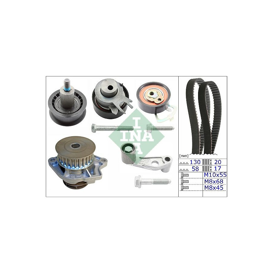 Kit de distribution + pompe à eau 530 0089 31 INA pour SKODA VW SEAT AUDI - Image 4