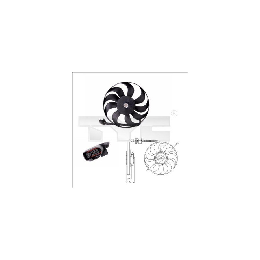 TYC Ventilateur de refroidissement du moteur  837-0006