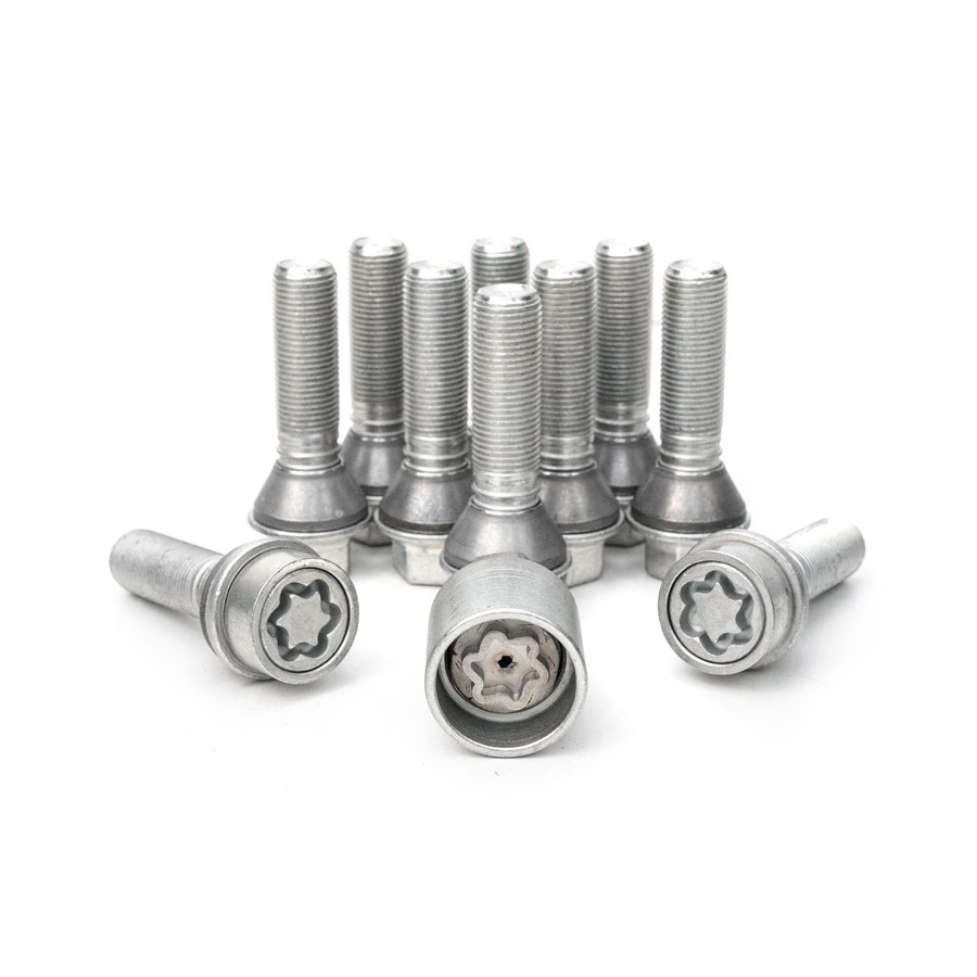 H&R Jeu de boulons de roue coniques avec anneau mobile M14x1,25 - Longueur 31 mm - 10 pièces (par exemple BMW) - av