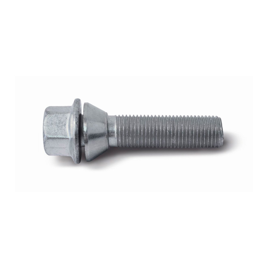 H&R Boulon de roue conique avec anneau mobile M14x1.50 - Longueur 37mm (ex. BMW, Volvo)