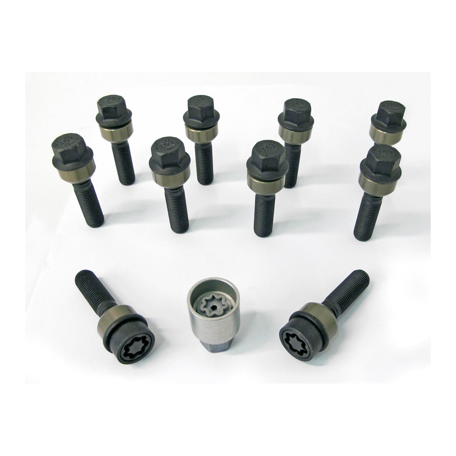 Jeu de boulons de roue H&R Bolconic avec anneau mobile R14 M14x1,50 - Longueur 44mm - 10 pièces (par exemple Porsch