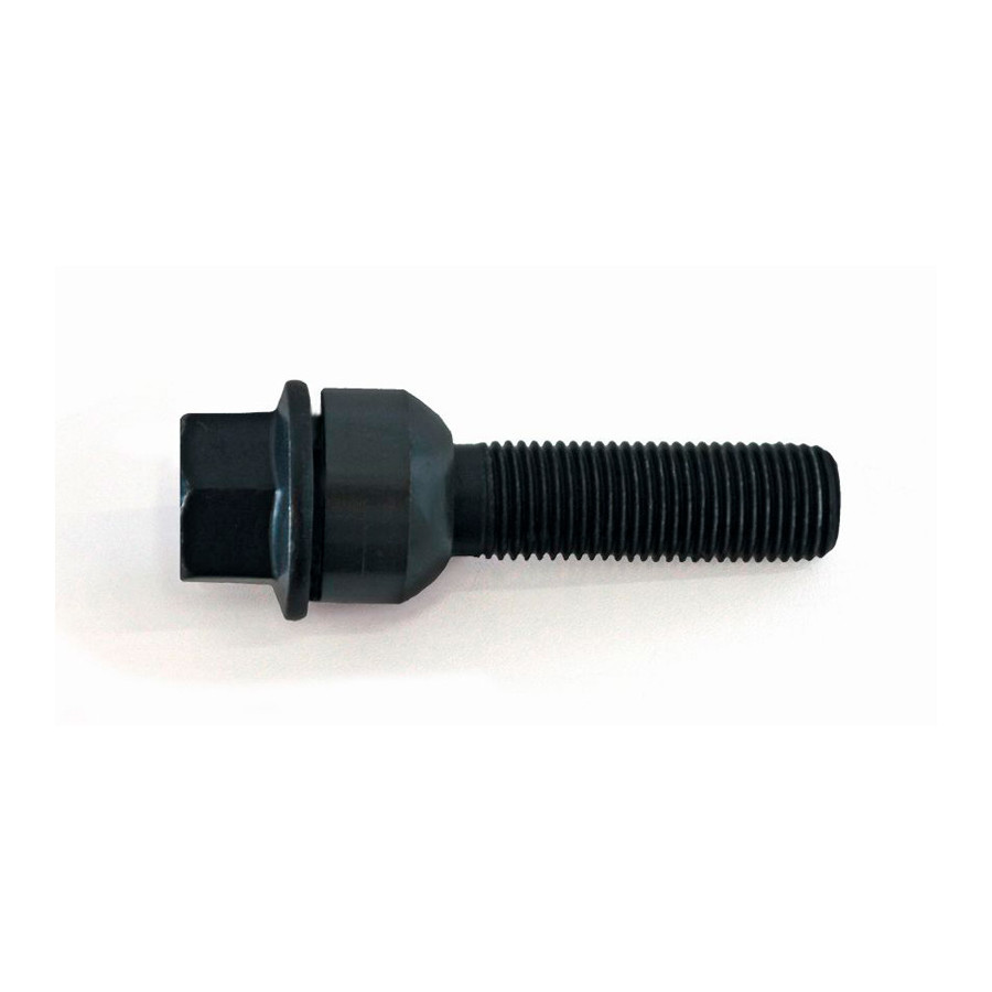 H&R Boulon de roue convexe avec anneau mobile R14 M14x1.50 - Longueur 49mm - Noir (ex. Porsche)
