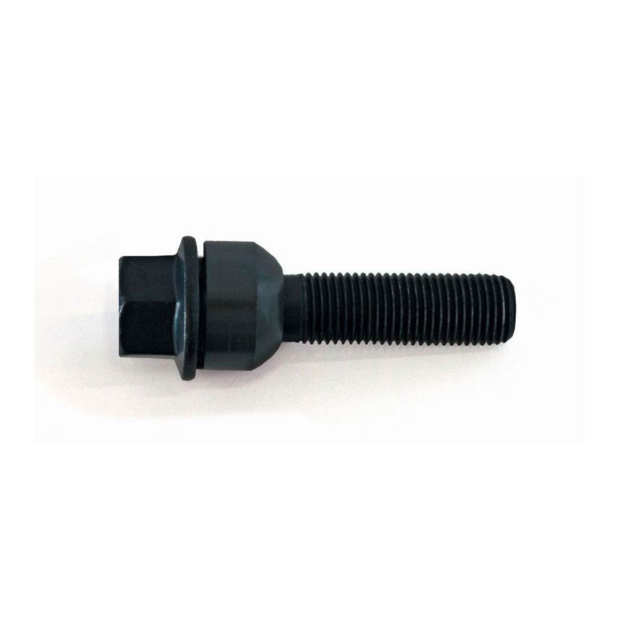 H&R Boulon de roue conique avec anneau mobile R14 M14x1.50 - Longueur 52mm - Noir (ex. Porsche)