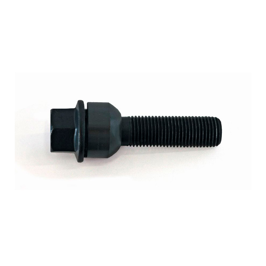 H&R Boulon de roue conique avec anneau mobile R16 M14x1.50 - Longueur 54mm - Noir (ex. Porsche)