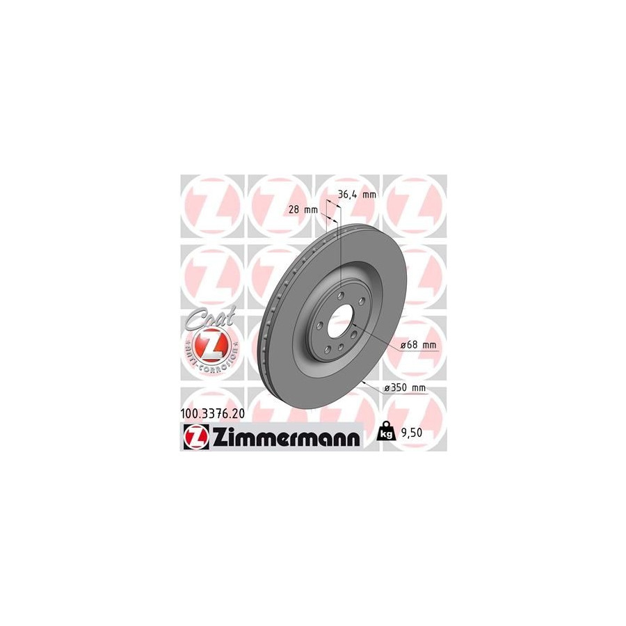 Zimmermann Disque De Frein 100.3376.20 - Image 2