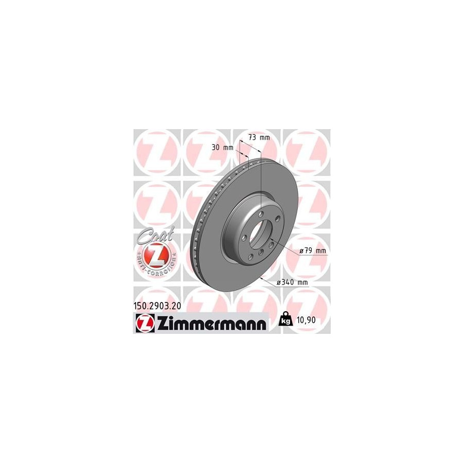 Zimmermann Disque De Frein 150.2903.20 Bmw