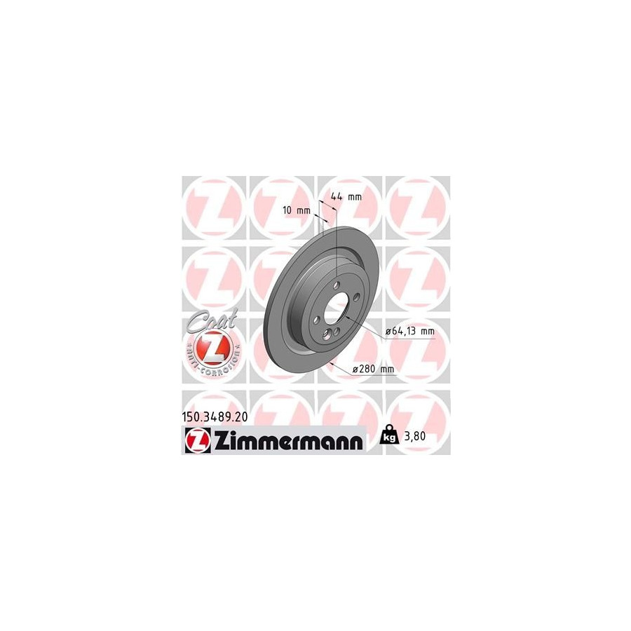 Zimmermann Disque De Frein 150.3489.20 Mini