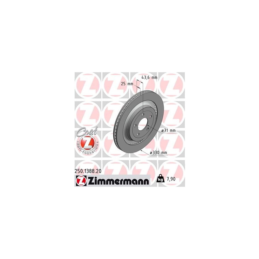 Zimmermann Disque De Frein 250.1388.20 - Image 2