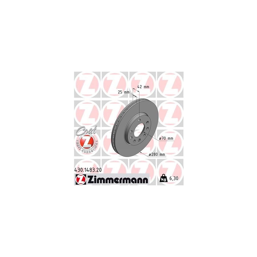 Zimmermann Disque De Frein 430.1483.20 - Image 3
