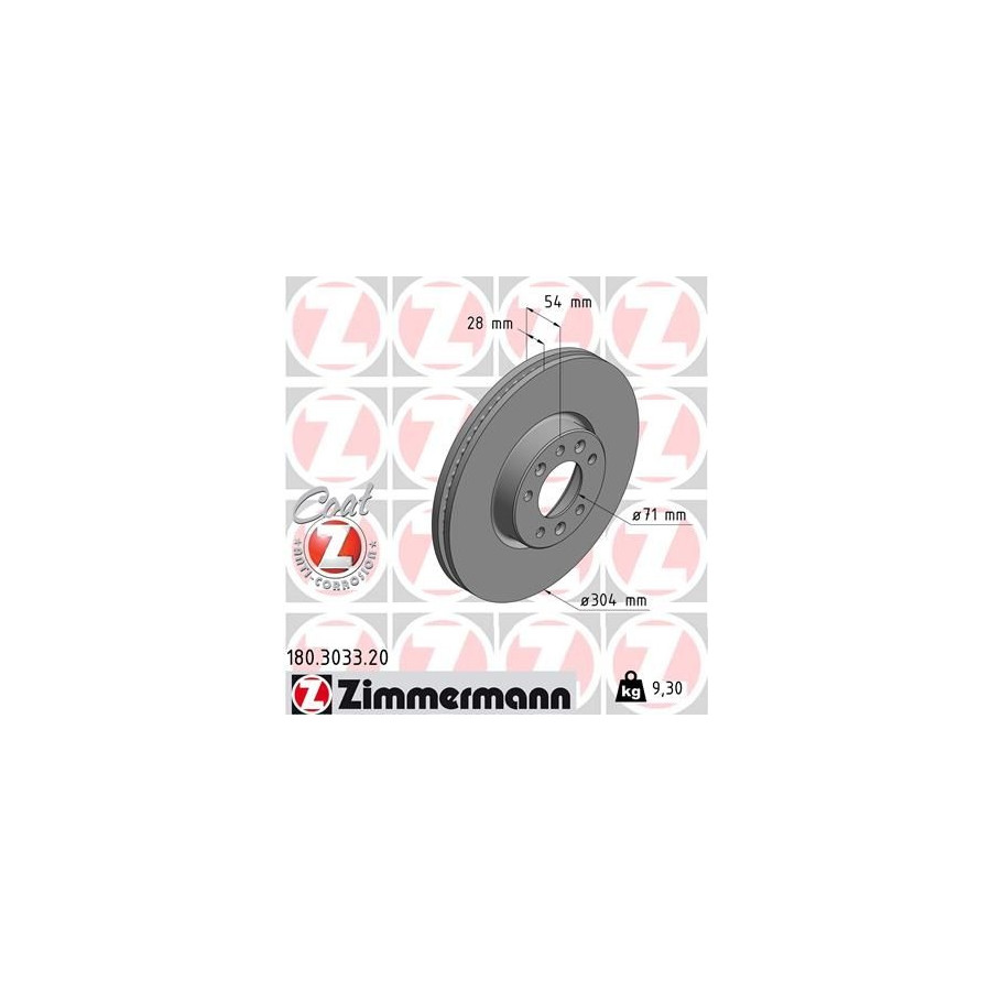 Zimmermann Disque De Frein 180.3033.20 - Image 3