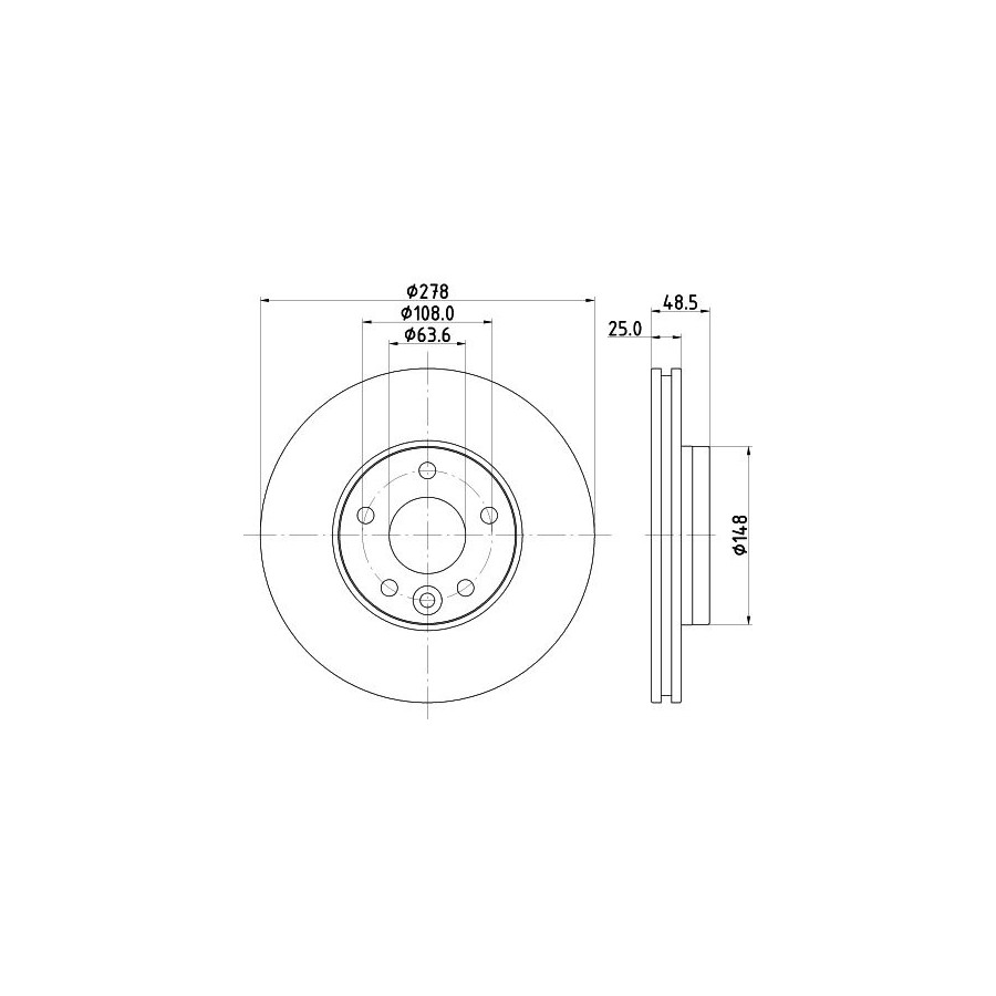 Hella Disque De Frein 8Dd 355 126-561 - Image 3