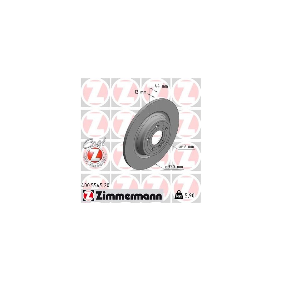 Zimmermann Disque De Frein 400.5545.20 - Image 2