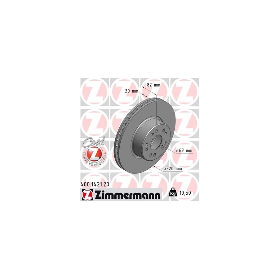 Zimmermann Disque De Frein 400.1421.20 Mercedes-Benz