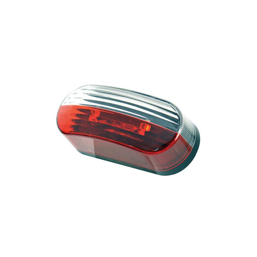 Marqueur latéral rouge / blanc 12V ovale