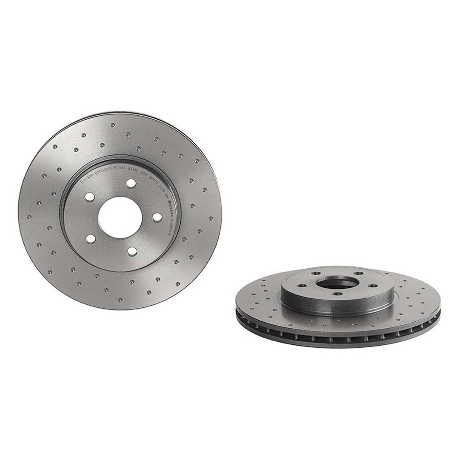 2x Disque de frein perforé/ventilé de l'intérieur 09.8665.1X BREMBO pour FORD - Image 3
